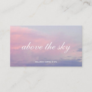 Violet pink clouds zen sunset sky photograph card