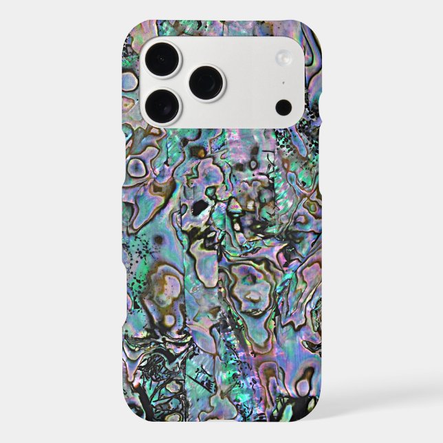 Violet Pink Turquoise Purple Abalone Shell Pattern (Back)