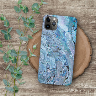 Violet Pink Turquoise Purple Abalone Shell Pattern iPhone 15 Pro Max Case