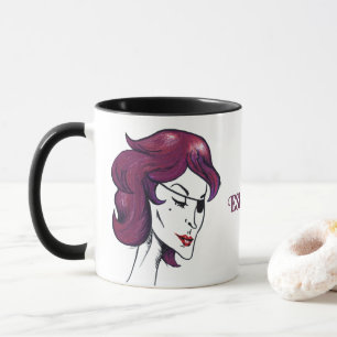 Violet Pirate Lady Purple Hair Woman Drawing Art Mug