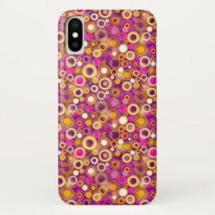 Violet Polka Dot Pattern iPhone X Case