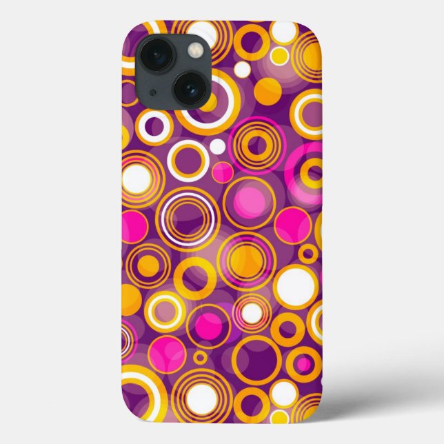 Violet Polka Dot Pattern Case-Mate iPhone Case (Back)