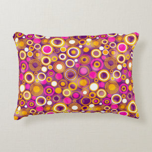 Violet Polka Dot Pattern Decorative Cushion
