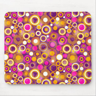 Violet Polka Dot Pattern Mouse Mat