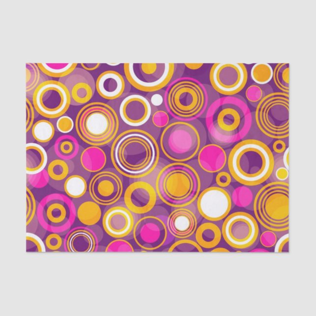 Violet Polka Dot Pattern Tissue Paper (Front)