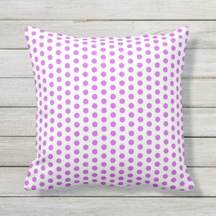 Violet Polka Dots Purple White Custom Colours Girl Cushion