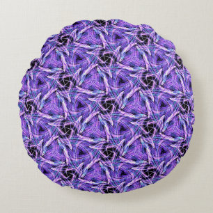 Violet Pulse Round Cushion