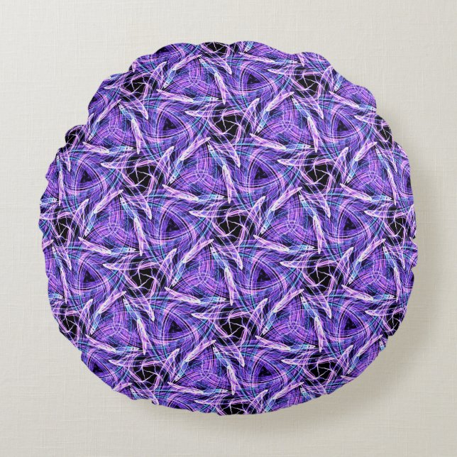 Violet Pulse Round Cushion (Front)