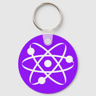 Violet Purple Atom Key Ring