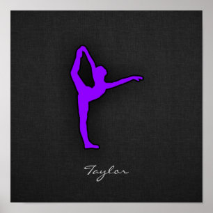 Violet Purple Ballet Dancer Poster