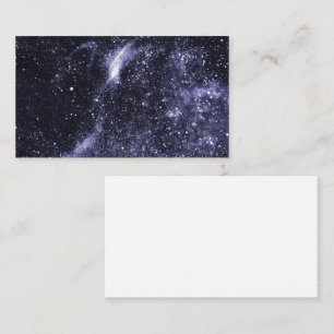 Violet purple black abstract galaxy business card