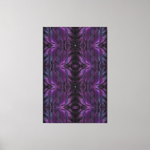 Violet Purple blue black feather texture abstract Canvas Print