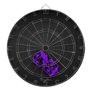 Violet Purple Casino Dice Dartboard