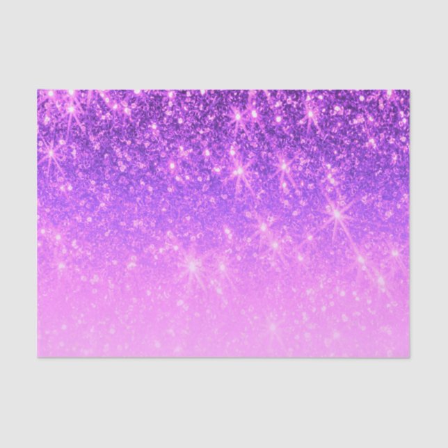 Violet Purple Glitter Tissue Paper (Front)