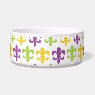Violet Purple, Green, and Yellow Fleur-de-lis