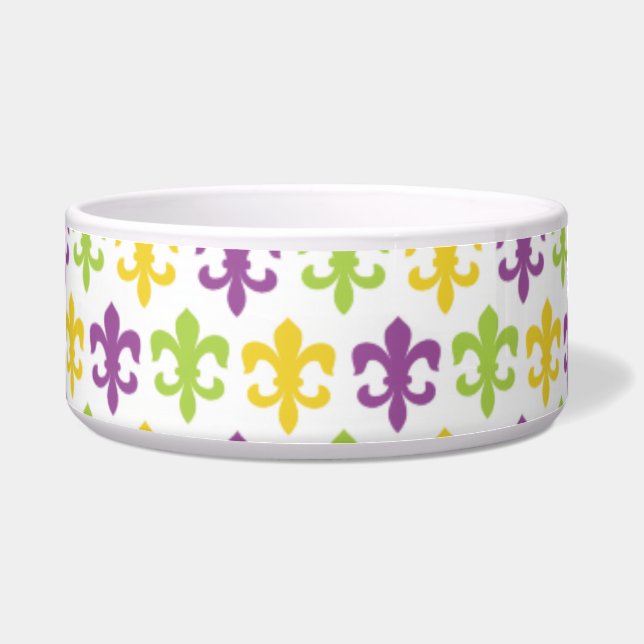 Violet Purple, Green, and Yellow Fleur-de-lis (Front)