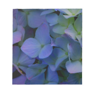 Violet purple hydrangeas notepad