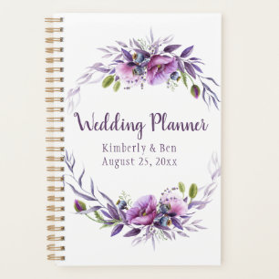 Violet Purple Lavender Floral Wedding Planner