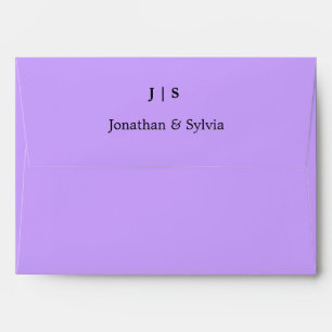 Violet Purple Monograms Name Colourful Cool Weddin Envelope