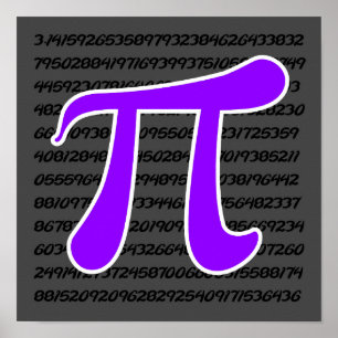 Violet Purple Pi Symbol Poster