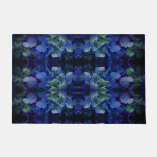 Violet purple pink blue hydrangeas flower floral doormat