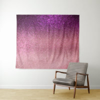 Violet Purple Pink Triple Glitter Ombre Gradient