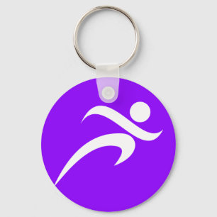 Violet Purple Running Key Ring