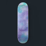 Violet Purple Teal Green Abstract Watercolor Skateboard<br><div class="desc">This modern and artsy design is perfect for the trendy and stylish woman. It features hand-painted violet purple and treal green abstract watercolor art. It's artistic, girly, pretty, cool, and original. Stylise with this watercolor design, hand-painted by the artist of La Femme, Rachel Matheney. ***IMPORTANT DESIGN NOTE: For any custom...</div>