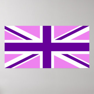 Violet Purple Union Jack Poster