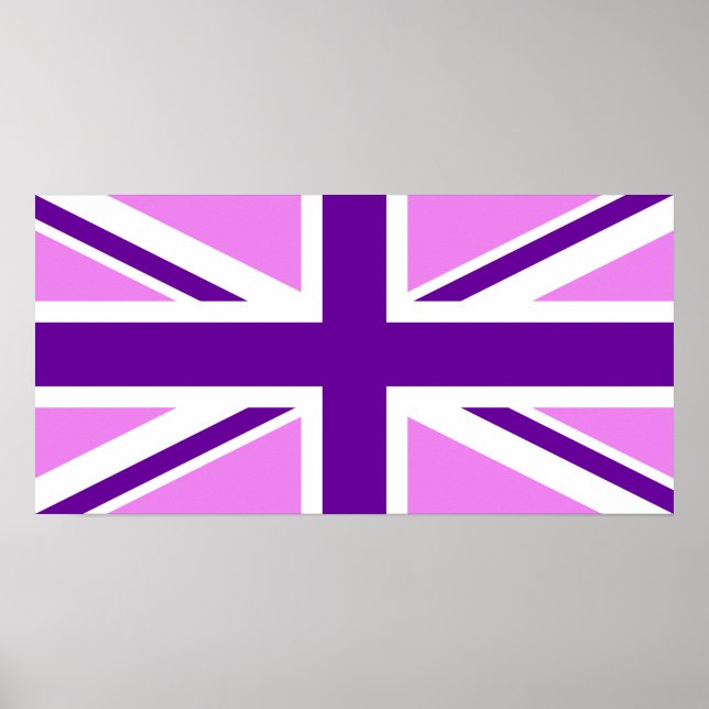 Violet Purple Union Jack Poster (Front)