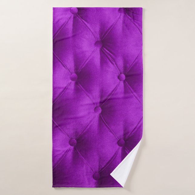 Violet purple velvet capitone textile background,  bath towel (Bath Towel)