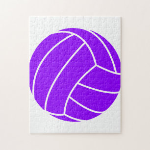 Violet Purple Volleyball Jigsaw Puzzle