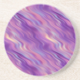 Violet Purple Wavy Texture Coaster