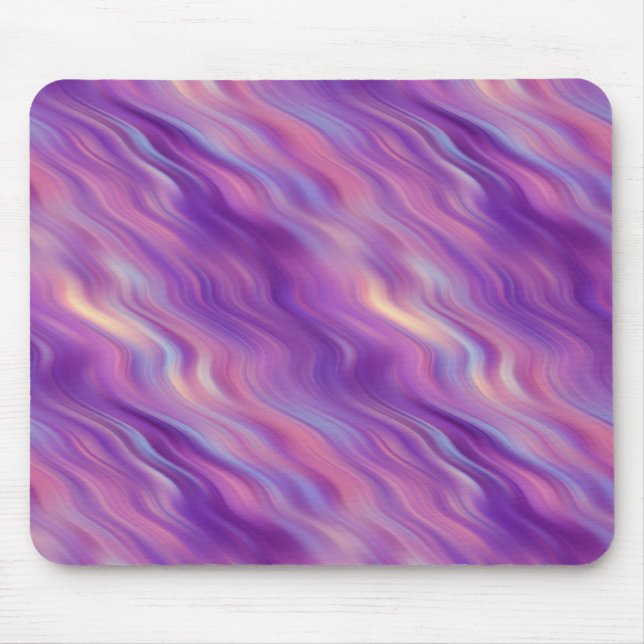 Violet Purple Wavy Texture Mouse Mat (Front)