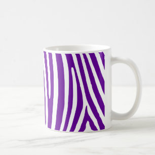 Violet Purple Zebra Stripes Coffee Mug