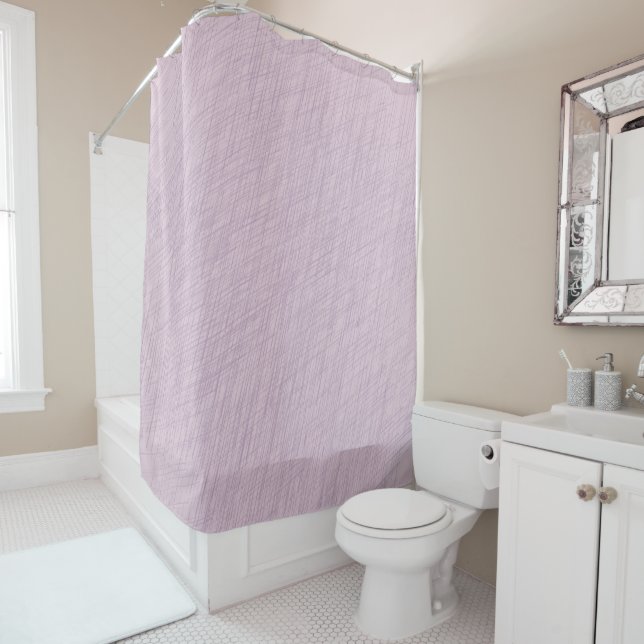 Violet Rainy Night Shower Curtain (In Situ)