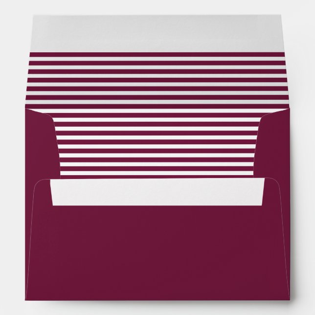 Violet Red and White Striped Envelope (Back (Bottom))