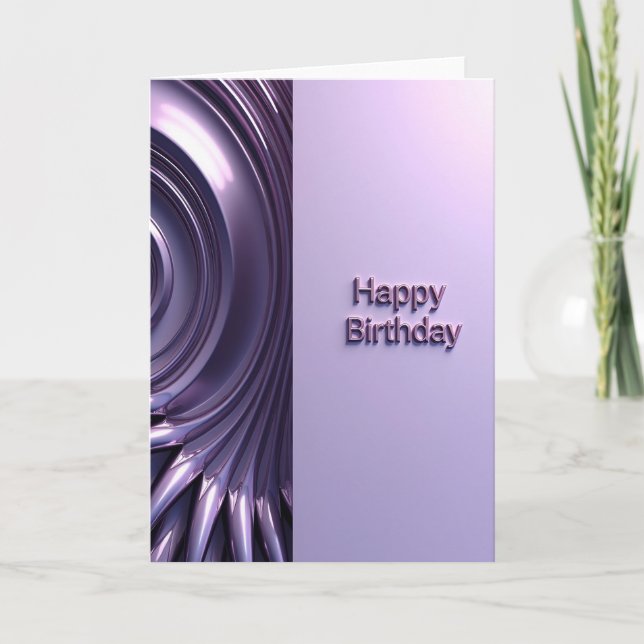 Violet Ripple Birthday Card (Front)