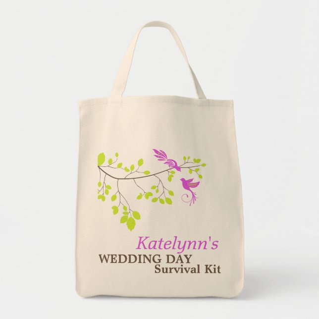 Violet Romance Wedding Day Survival Kit Bag (Front)