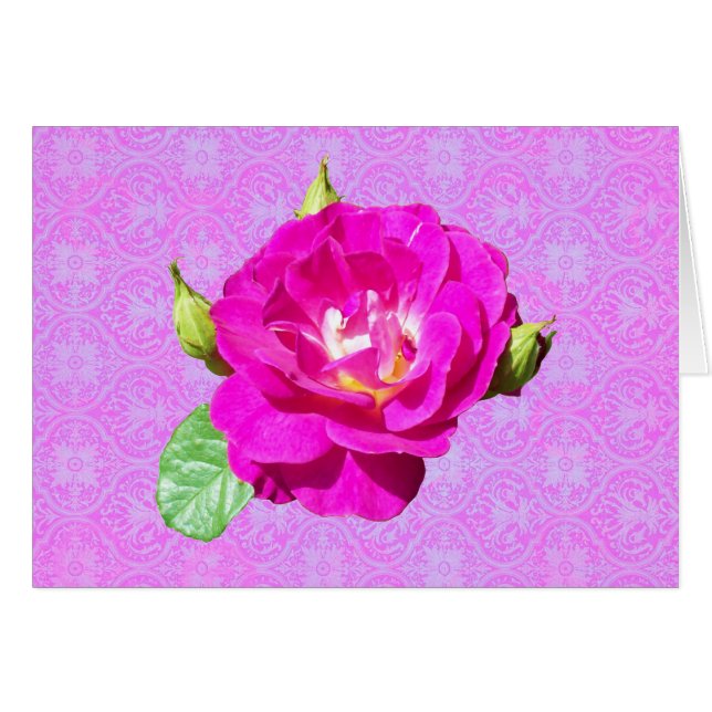 Violet Rose Damask (Front Horizontal)