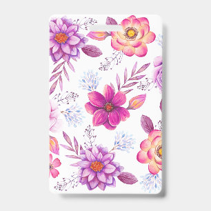 Violet rose ID badge