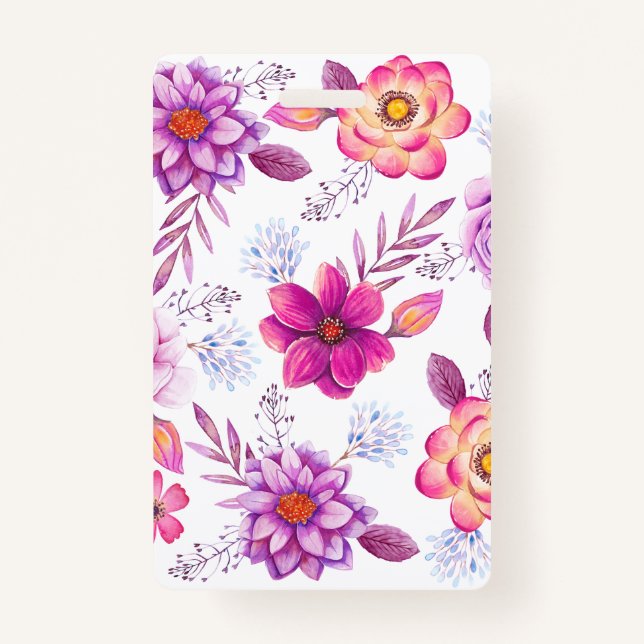 Violet rose ID badge (Front)