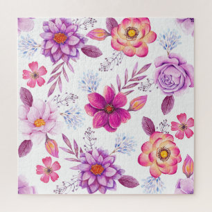Violet rose jigsaw puzzle