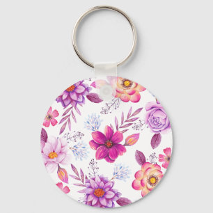 Violet rose key ring