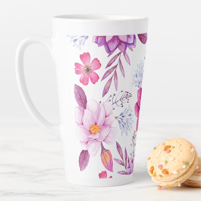 Violet rose latte mug (In Situ)