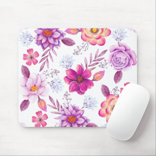 Violet rose mouse mat
