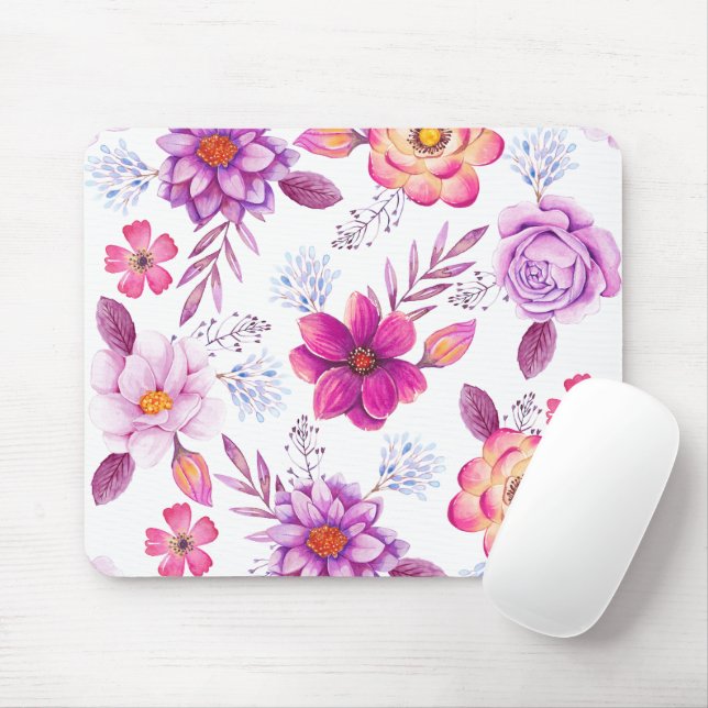 Violet rose mouse mat (With Mouse)