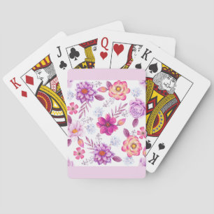 Violet rose playing cards