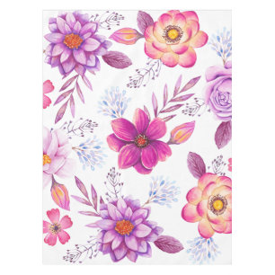 Violet rose tablecloth