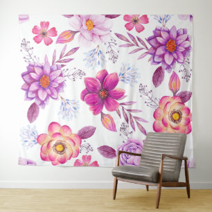 Violet rose tapestry